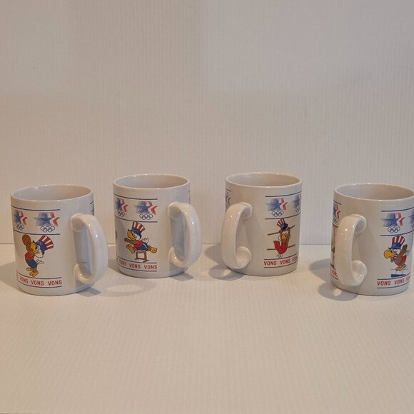 Sam the Eagle VONS Coffee Mug 1984 Los Angeles Summer Olympics PAPEL Set of 4 - Picture 7 of 15